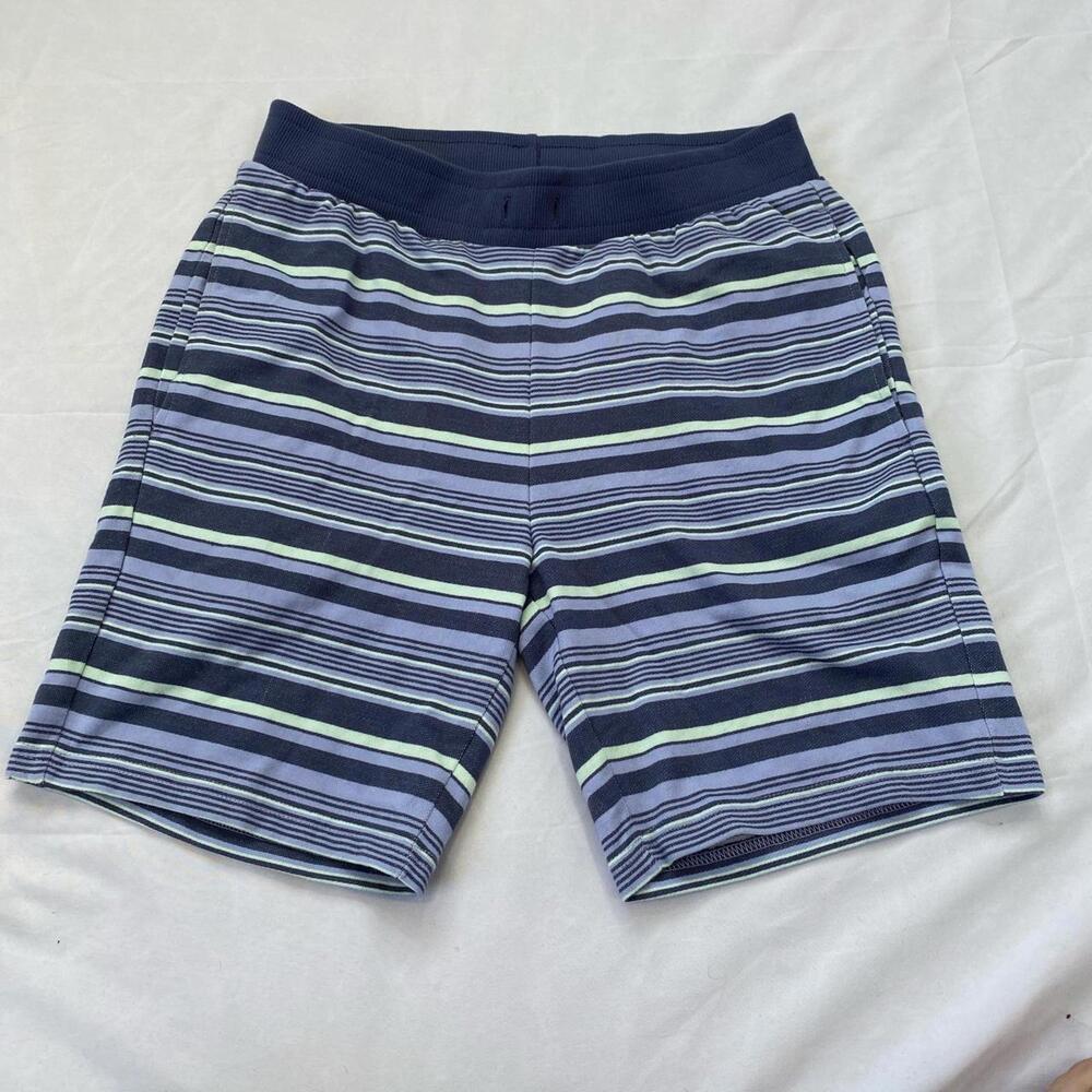 Hurley blue, navy and green striped shorts